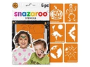 Snazaroo Zubehör Schablonen Halloween, 6 Stück