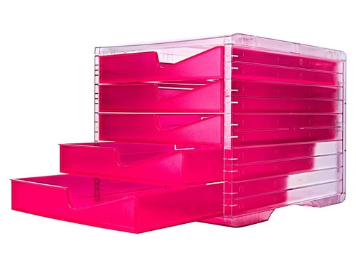 [90276907 830837] Styro Schubladenbox Swingbox NEONline Pink