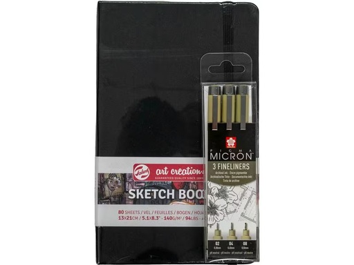 [90276927 1502509] Talens Zeichenblock Set Best Basics 13 x 21 cm