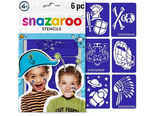 [90276981 1501858] Snazaroo Zubehör Schablonen Jungen, 6 Stück