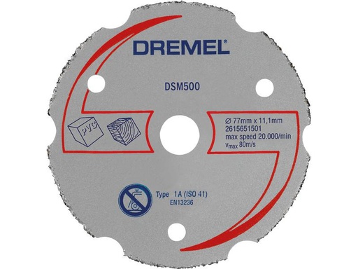 [90276987 1489303] Dremel Trennscheibe DSM500 Karbid, Ø 77 mm