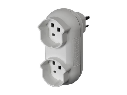 [90277019 1500103] STEFFEN Mehrfachstecker Strong 2x T25, Weiss