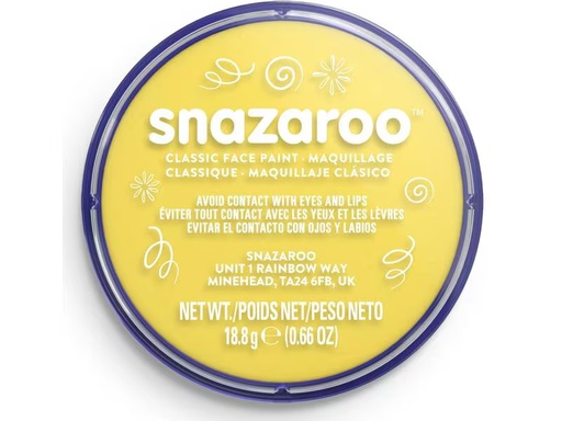 [90277030 1501879] Snazaroo Schminkfarbe Blister 18 ml, Leuchtgelb