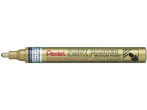 [90277105 1513217] pentel Permanent-Marker Paint 2.5 mm, Metallic Gold