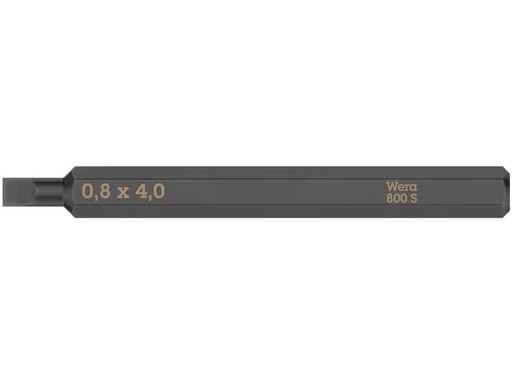 [90277113 1492820] Wera Bit 800 S Schlitz 0.8 x 4 mm, 1-teilig
