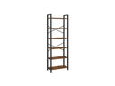 VASAGLE Regal mit 6 Ebenen 66 x 186 cm, Braun/Schwarz