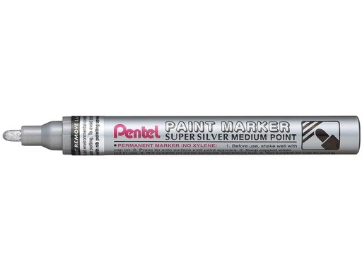 [90277164 1513218] pentel Permanent-Marker Paint 2.5 mm, Metallic Silber