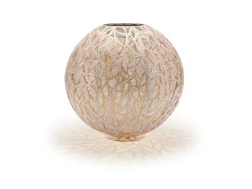 [90277181 1503459] STT Windlicht Solar Antic Ball Julia, Ø 40 cm, Alt Weiss
