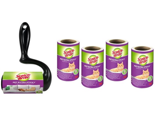 [90277209 1508182] Scotch-Brite Kleiderroller Large Surface, 1 Roller mit 4 Ersatzrollen