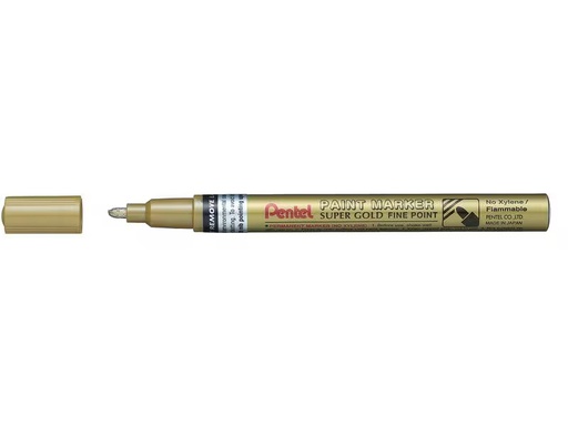 [90277253 1513206] pentel Permanent-Marker Paint 1.5 mm, Gold Metallic