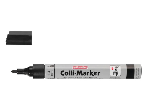 [90047225 1170327] Herlitz Flipchart-Marker Colli 1-4 mm, 5 Stück, Schwarz