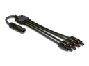 Delock Splitter Kabel DL4 1x Stecker zu 4x Buchse 4 mm², 50 cm