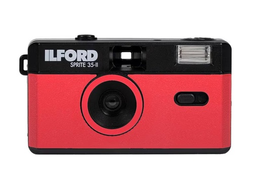 [90277332 1512029] Ilford Analogkamera Sprite 35-II Red &amp; Black