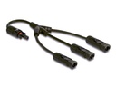 Delock Splitter Kabel DL4 1x Buchse zu 3x Stecker 4 mm², 35 cm