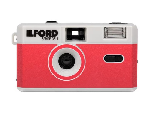 [90277488 1512030] Ilford Analogkamera Sprite 35-II Red &amp; Silver