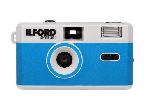 [90277490 1512032] Ilford Analogkamera Sprite 35-II Blue &amp; Silver