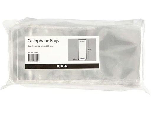 [90277532 1501831] Creativ Company Klarsichttüte 16 cm, 200 Stück, Transparent