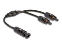 Delock Splitter Kabel DL4 1x Stecker zu 2x Buchse 4 mm², 30 cm