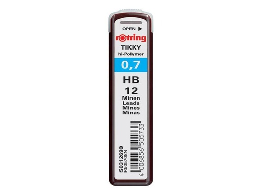 [90047259 284136] Rotring Schreibmine Tikky 10 x 12 HB Schwarz, 0.7 mm