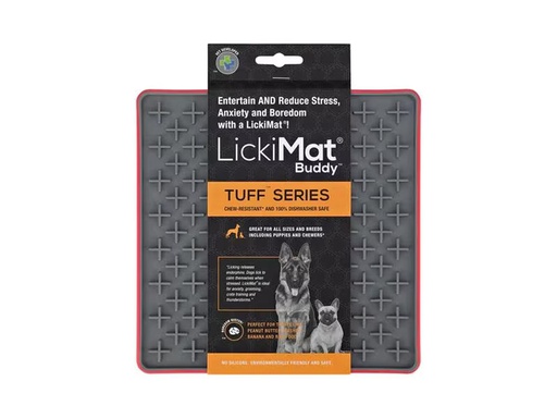 [90277745 1504157] LickiMat Futtermatte Dog Buddy Tuff, 20 x 20 cm, Rot