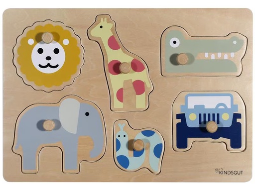 [90277784 1467927] Kindsgut Steckspiel Puzzle Safari