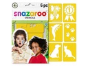 Snazaroo Zubehör Schablonen Gemischt, 6 Stück