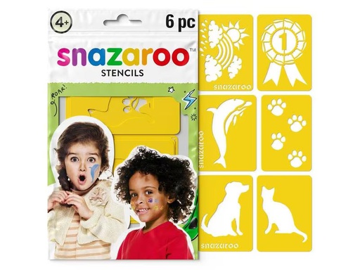 [90278175 1501859] Snazaroo Zubehör Schablonen Gemischt, 6 Stück