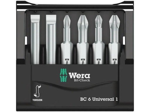 [90047328 998153] Wera Bit-Set Bit-Check 6 Universal 1, 6-teilig