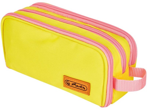 [90278574 1486208] Herlitz Schlamperetui Neon Gelb/Rosa