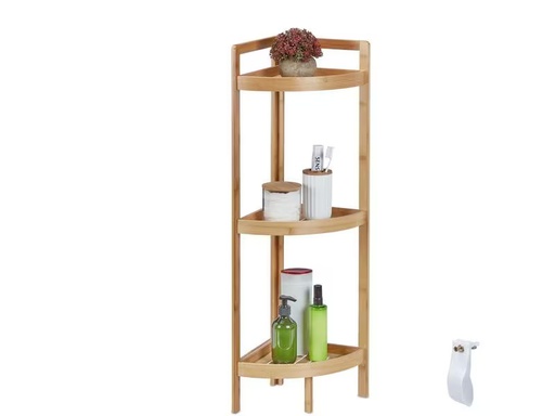 [90278808 1422034] relaxdays Regal mit 3 Ablagen 90 x 36.5 x 26 cm, Nature