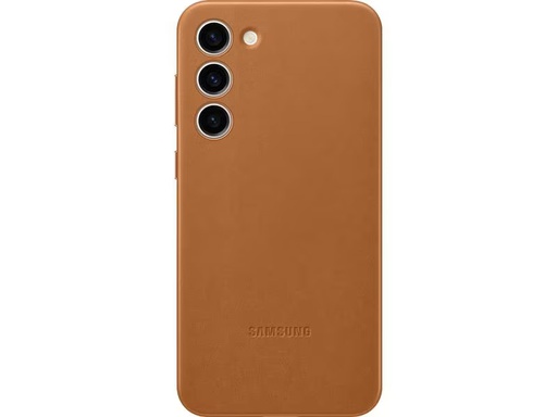 [90278811 1503756] Samsung Back Cover Leather Galaxy S23+ Braun