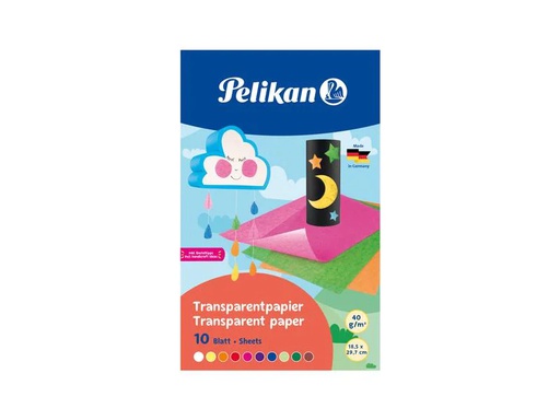 [90047380 399368] Pelikan Transparentpapier 10 Blatt farbig assortiert