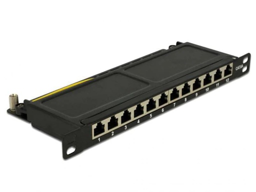 [90047387 543483] Delock Netzwerkpanel 12 Port 10 Cat.6A LSA schwarz