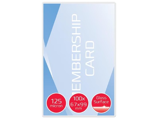 [90279097 1510292] GBC Laminierfolie Card Kleinformat, 125 mic, 100 Stück