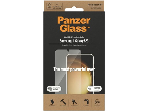 [90279181 1496187] Panzerglass Displayschutz Ultra Wide Fit S23 mit Applicator