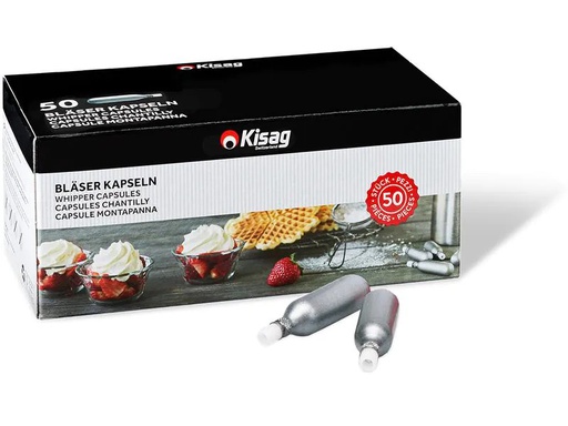 [90047426 1099407] Kisag Kapseln für Rahmbläser 50 Stück