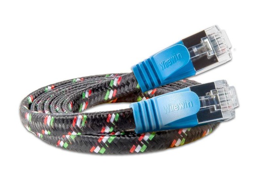 [90047431 355229] SLIM Slimpatchkabel RJ-45 - RJ-45, Cat 6, STP, 1 m, Blau