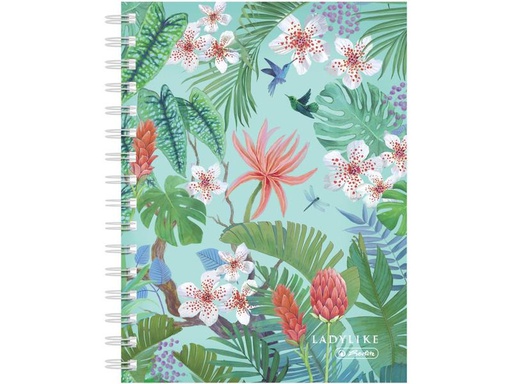 [90279411 1496912] Herlitz Notizbuch Spiralbuch Ladylike Jungle A5, 100 Blätter