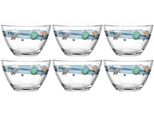 [90279449 1506179] Leonardo Kinderschale Avventura 400 ml, 6 Stück, Weltall