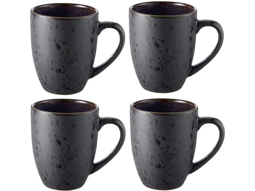 [90004730 828966] Bitz Kaffeetasse 300 ml, 4 Stück, Schwarz/Dunkelblau