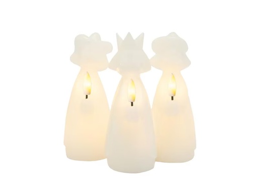 [90280526 1523778] Sirius LED-Kerzen Set Drei Könige Maria, Weiss