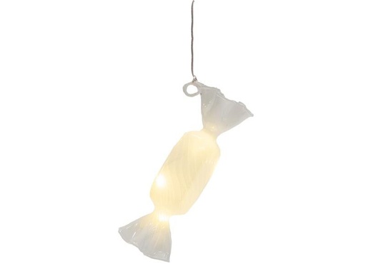 [90280604 1523762] Sirius Weihnachtskugel Bonbon Hannah, 12 cm, Weiss