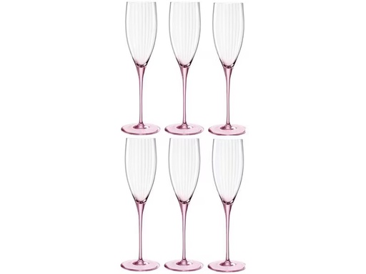 [90280766 1329174] Leonardo Sektglas Poesia 250 ml, 6 Stück, Rosa