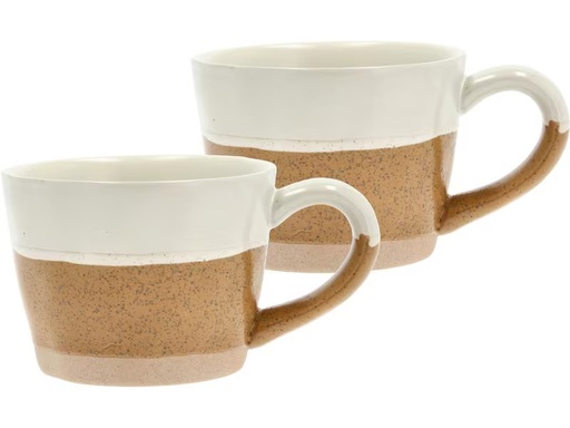 [90281085 1516113] Villa Collection Universaltasse Evig 300 ml, 2 Stück, Braun/Crème