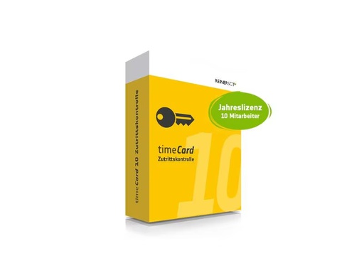 [90281163 1519028] Reiner SCT Zutrittskontrolle timeCard 10 AC 1 Jahr für 10 Mitarbeiter