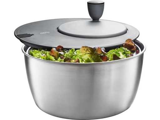 [90281314 1526560] GEFU Salatschleuder Rotare 25 cm, Schwarz/Silber