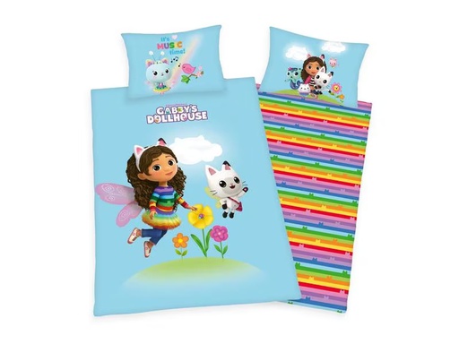 [90281350 1522109] Herding Kinder Bettwäschegarnitur Gabby's Dollhouse 160 x 210 cm