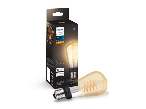 [90281362 1521236] Philips Hue Leuchtmittel White E27 Einzelpack Edison Filament 550 lm