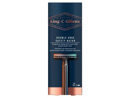 [90281389 1521707] King C. Gillette Rasierhobel mit 5 Klingen 1 Rasierer + 5 Klingen