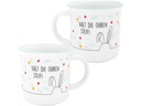 Sheepworld Universaltasse Halt die Ohren Steif! 350 ml, 1 Stück, Weiss